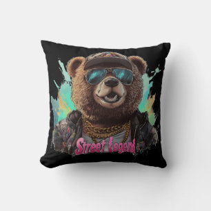 Street Legend Bear - Cooles Grafikdesign Kissen