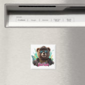 Street Legend Bear - Cooles Grafikdesign Magnet (In Situ (Geschirrspüler))