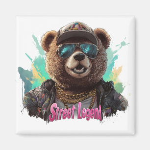 Street Legend Bear - Cooles Grafikdesign Magnet