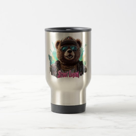 Street Legend Bear - Cooles Grafikdesign Reisebecher (Mittel)