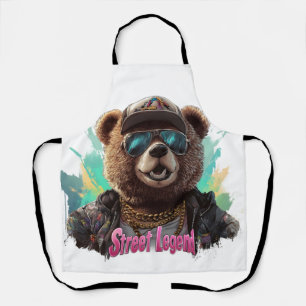 Street Legend Bear - Cooles Grafikdesign Schürze