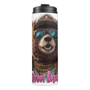 Street Legend Bear - Cooles Grafikdesign Thermosbecher