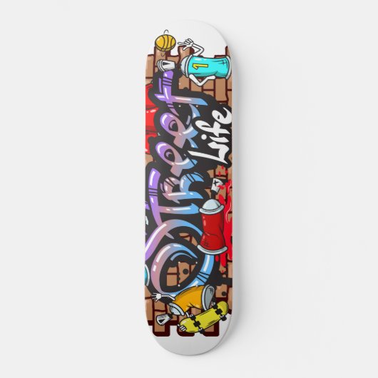 Street Life Graffiti Skateboard (Vorderseite)
