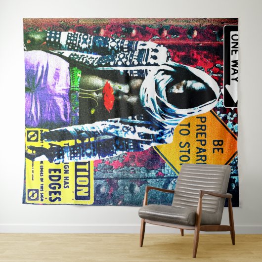 Street Life Wandteppich (Beispiel (Horizontal))