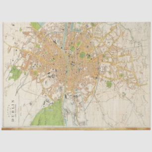 Street Map Decoupage Seidenpapier