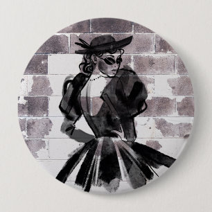 "Street Muse - Fashion on the Wall" Button