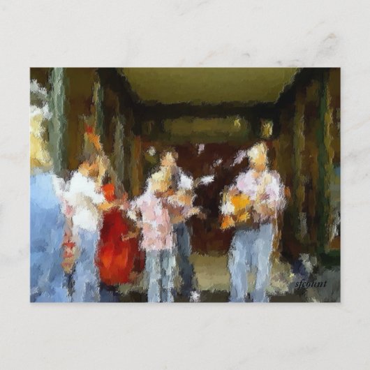 Street Musicians Postcard Postkarte (Vorderseite)