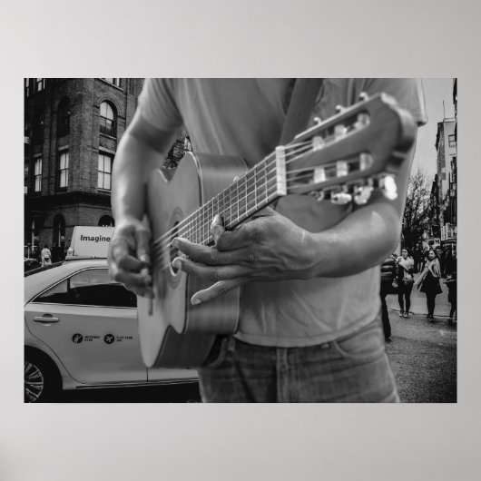 Street Musiker Vintag Urban Poster (Vorne)