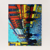 Street of Dublin (Ireland) Van Gogh Style Puzzle (Vertikal)