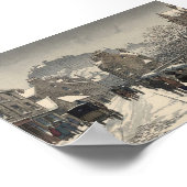 Street of Edinburgh in Winter  Poster (Ecke)