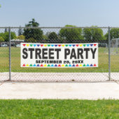 Street Party Banner mit Ihrer Info (Insitu)