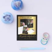 Street Party Style Wedding Design Gold Black Flyer (Einzeln)