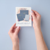 Street Party Style Wedding Design Own Dusty Blue Flyer (Gruppe)