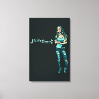 Street Qeen Stretched Canvas Print Leinwanddruck