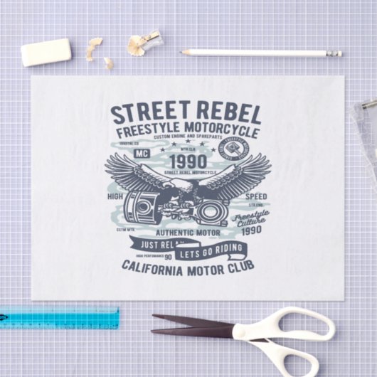 Street Rebel Motorcycle Seidenpapier (Handwerk)