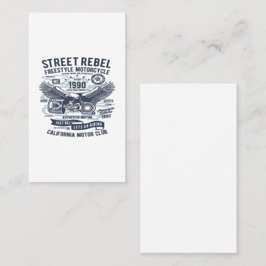 Street Rebel Motorrad Visitenkarte (Vorne/Hinten)