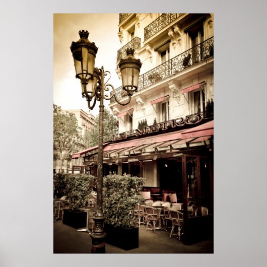 Street Restaurant, Paris, Frankreich Poster (Vorne)
