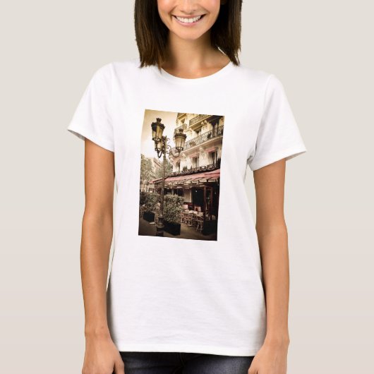 Street Restaurant, Paris, Frankreich T-Shirt (Vorderseite)