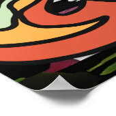 Street Retro Cat, Cap and Sneakers| Funny Poster (Ecke)