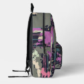 Street Retro Dog auf Skateboard | Funny Bedruckter Rucksack (Links)