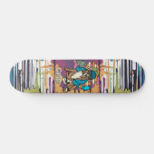 Street Retro Dog, Cap and Sneakers | Funny Skateboard (Horizontal)