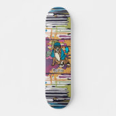 Street Retro Dog, Cap and Sneakers | Funny Skateboard (Vorne)