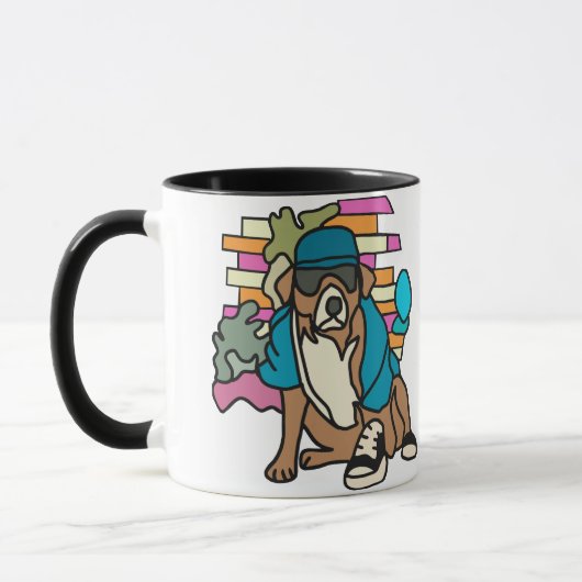 Street Retro Dog, Cap and Sneakers | Funny Tasse (Links)