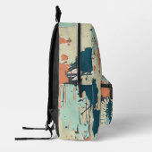 Street Retro Dog mit Gitarre | Funny Bedruckter Rucksack (Links)