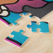 Street Retro Dog mit Gitarre | Funny Puzzle (Seite)