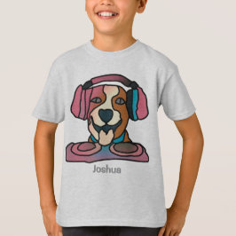 Street Retro Dog mit Kopfhörern | Funny T-Shirt