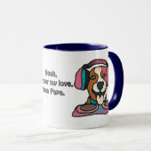 Street Retro Dog mit Kopfhörern | Funny Tasse (VorderseiteRechts)