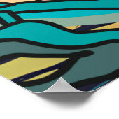 Street Retro Dog mit Sonnenbrille | Funny Poster (Ecke)