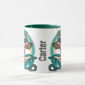Street Retro Dog mit Sonnenbrille | Funny Tasse (Zentrum)
