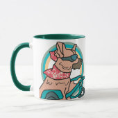 Street Retro Dog mit Sonnenbrille | Funny Tasse (Links)