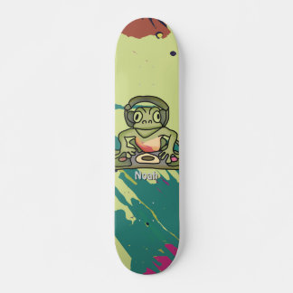 Street Retro Frog mit Kopfhörern | Funny Skateboard