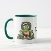 Street Retro Frog mit Kopfhörern | Funny Tasse (Links)