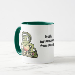 Street Retro Frog mit Kopfhörern   Funny Tasse