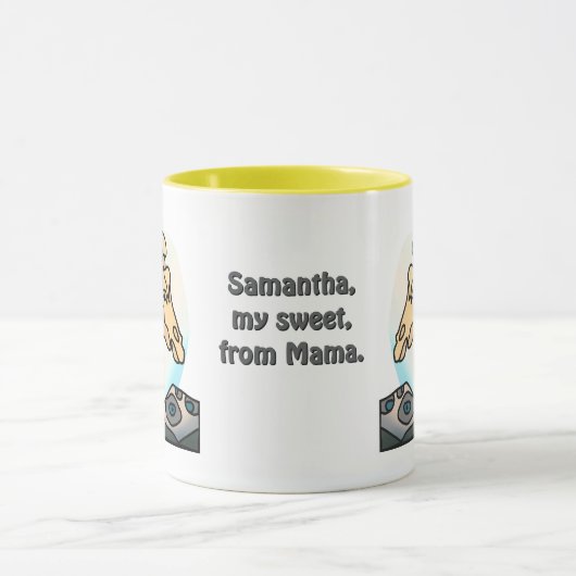 Street Retro Giraffe mit Kopfhörern | Funny Tasse (Zentrum)