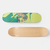 Street Retro Giraffe mit Kopfhörern Skateboard (Horizontal)