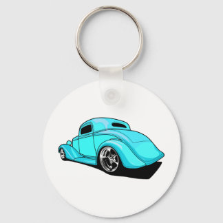 Street Rod Cyan Schlüsselanhänger