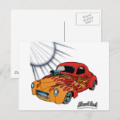 Street Rod Postkarte (Vorne/Hinten)