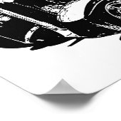 Street Rod Zeichnend Poster (Ecke)