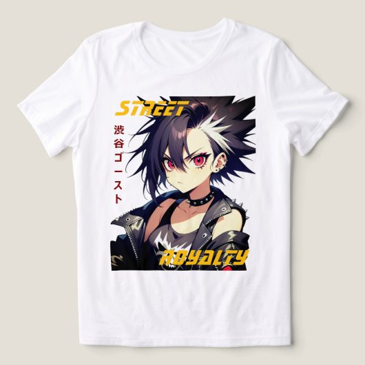 Street Royalty Anime T-Shirt - Shibuya Ghost Editi Tri-Blend Shirt (Design Vorderseite)