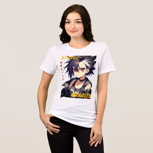 Street Royalty Anime T-Shirt - Shibuya Ghost Editi Tri-Blend Shirt (Vorderseite voll)