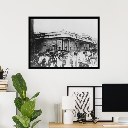 Street Scene bei der Bank of England in London 191 Poster (Heimbüro)