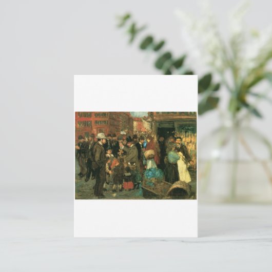 Street Scene, Hester Street, New York c. 1905 Postkarte (Stehend Vorderseite)