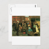 Street Scene, Hester Street, New York c. 1905 Postkarte (Vorne/Hinten)