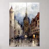 Street Scene in München, Ross Turner Poster (Vorne)