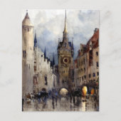 Street Scene in München, Ross Turner Postkarte (Vorderseite)