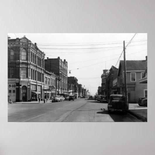 Street Scene in Port Townsend, WA Fotograf Poster (Vorne)